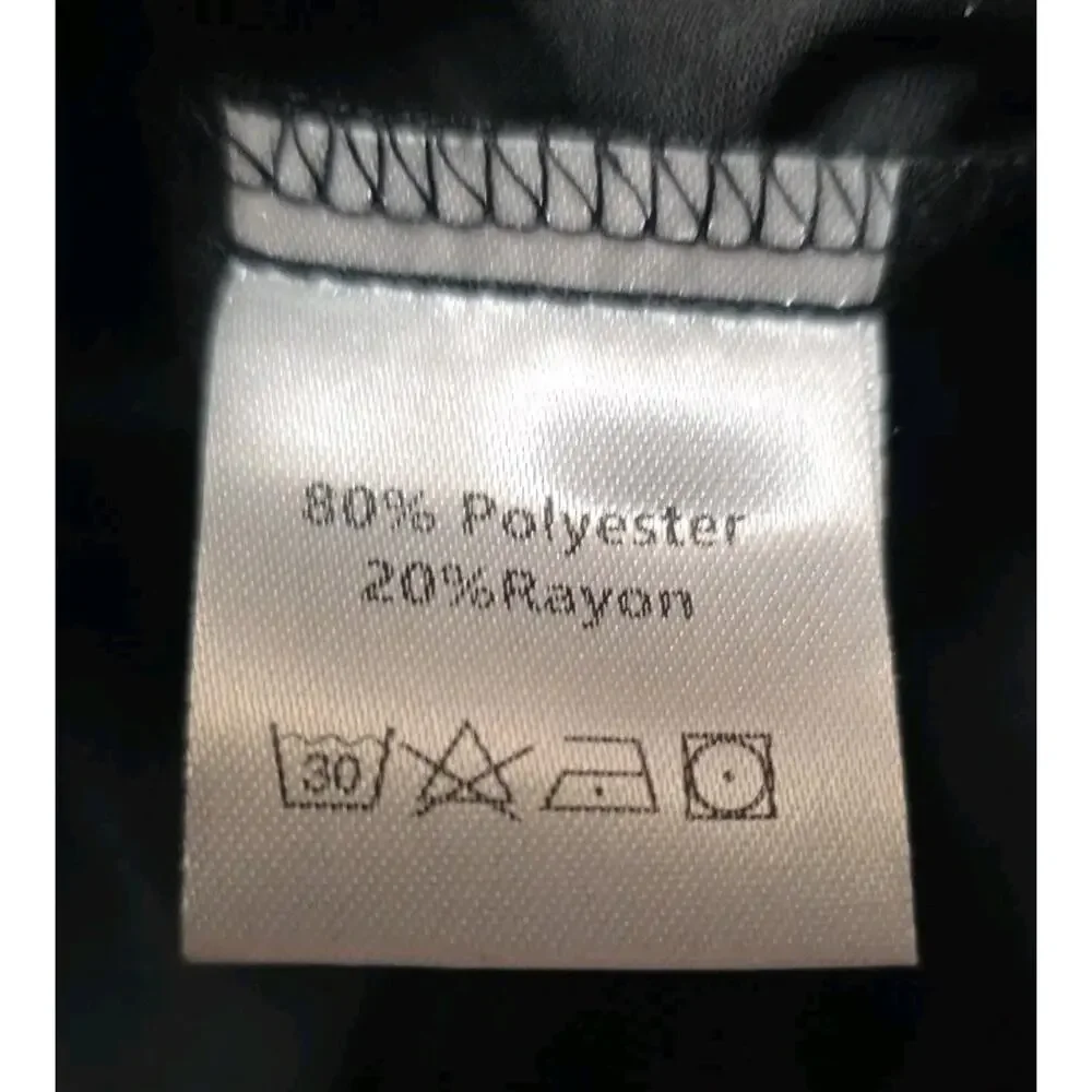 Sucegi Black Wide Leg Pants Large High Waisted Lounge Pajama Palazzo Trousers L - Picture 6 of 6